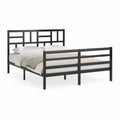 Metallbett Doppelbett Schwarz pulverbeschichteter Stahl rechteckig 160 x 200 cm