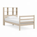 Kinderbett mit Regal Kopfteil Beige Massivholz Kiefer Rechteckig 90 x 200 cm