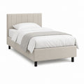Polsterbett Einzelbett Beige Polyester Rechteckig 90 x 200 cm
