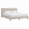 Polsterbett Bettgestell Beige Polyester Rechteckig für Matratze 160 x 200 cm 171 x 216 x 108 cm