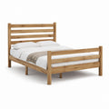 Doppelbett Bettgestell Natur aus massivem Kiefernholz rechteckig 160 x 200 cm